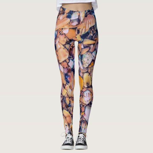 Zeeschelpen en keelschepen leggings (Voorkant)