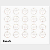 Zeeschelpen en Parels Retouradres Ronde Sticker (Vel)