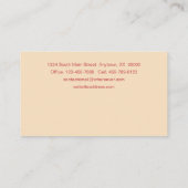 Zeeschelpen en planken visitekaartje (Achterkant)