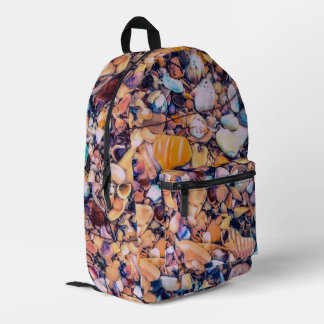Zeeschelpen en steentjes Print Cut Sew Bag Bedrukte Rugzak