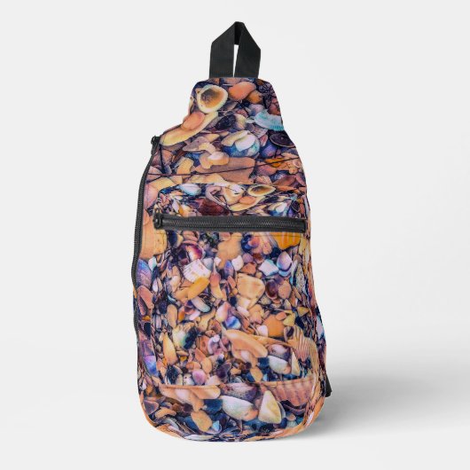 Zeeschelpen en steentjes Print Cut Sew Bag Sling Bag (Voorkant)