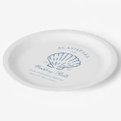 Zeeschelpen en Trouwbellen Bachelorette-feestje Papieren Bordje (Gekanteld)