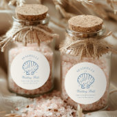 Zeeschelpen en Trouwbellen Bruidsfeest Ronde Sticker