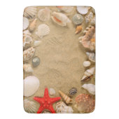 zeeschelpen en zand badmat (Voorkant Verticaal)