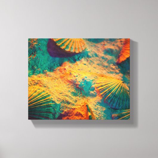Zeeschelpen en Zand Canvas Print (Voorkant)