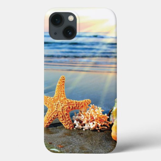 Zeeschelpen en zeesterkreeft op het strand Case-Mate iPhone case (Achterkant)
