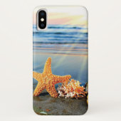 Zeeschelpen en zeesterkreeft op het strand Case-Mate iPhone case (Achterkant)