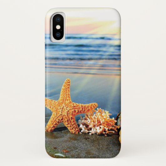 Zeeschelpen en zeesterkreeft op het strand Case-Mate iPhone case (Achterkant)