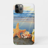 Zeeschelpen en zeesterkreeft op het strand Case-Mate iPhone case (Achterkant)