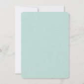 Zeeschelpen en zeesterren Vintage bruiloft Kaart (Achterkant)