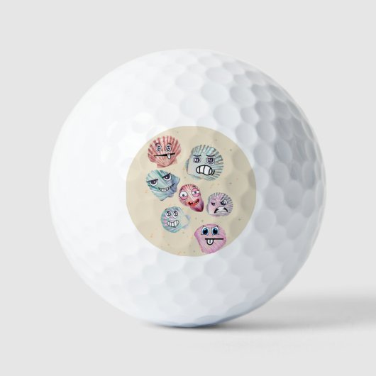 zeeschelpen golfballen (Voorkant)