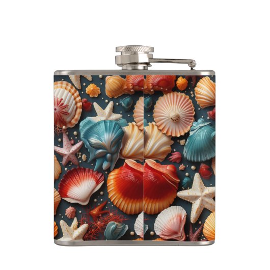 Zeeschelpen Heupfles (Achterkant)