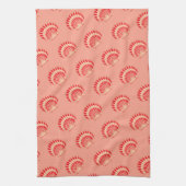 Zeeschelpen - koraal en perziken theedoek (Verticaal)