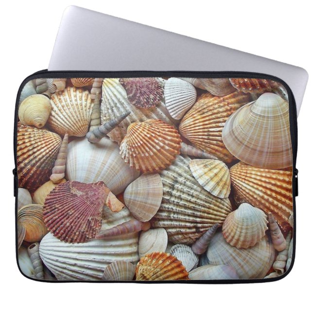 Zeeschelpen Laptop Sleeve (Voorkant)