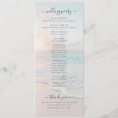 Zeeschelpen Nautisch Strand Bruiloft Goud Modern Programma (Achterkant)