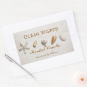 Zeeschelpen - oceaan wisper kaars label (Envelop)