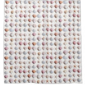  zeeschelpen Ocean Zee Marine Shell Patterned Douchegordijn (Voorkant)