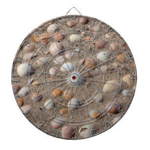 Zeeschelpen op het strand dartbord