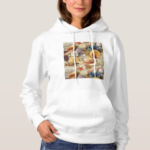 Zeeschelpen op het strand hoodie
