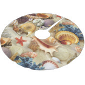 Zeeschelpen op het strand kerstboom rok (Gekanteld)