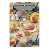 Zeeschelpen op het strand mini klembord (Voorkant)