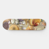 Zeeschelpen op het strand skateboard (Horizontaal)