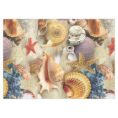 Zeeschelpen op het strand tafelkleed (Voorkant (Horizontaal))
