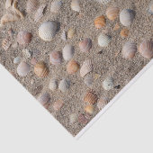 Zeeschelpen op het strand tissuepapier (Detail)