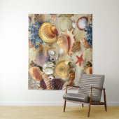 Zeeschelpen op het strand wandkleed (In situ)