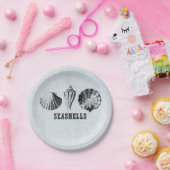  zeeschelpen papieren bordje (Feest)