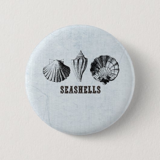  zeeschelpen ronde button 5,7 cm (Voorkant)