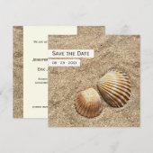 Zeeschelpen - Save the date-aankondiging Date (Voorkant / Achterkant)