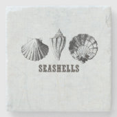  zeeschelpen stenen onderzetter (Voorkant)