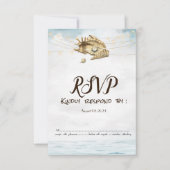 Zeeschelpen,Zee,Kerstverlichting Script Lights RSV Kaart (Voorkant)