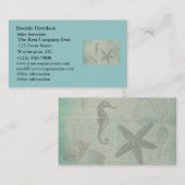 zeeschelpen, zeegarvis en SeaHorse Visitekaartje (Voorkant / Achterkant)