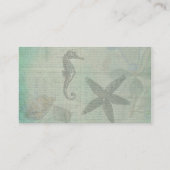 zeeschelpen, zeegarvis en SeaHorse Visitekaartje (Achterkant)