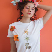 Zeeschelpen, zeehondengrafiek t-shirt