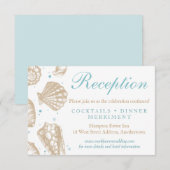 Zeeschelpen Zeevaart Huwelijksreceptie Reactie Informatiekaartje (Voorkant / Achterkant)