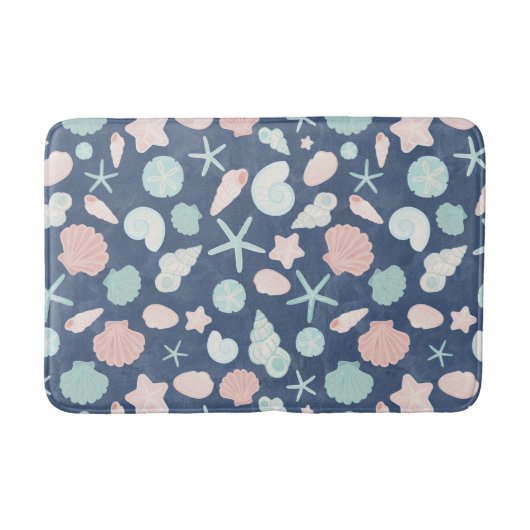zeeschelpenpatroon badmat (Voorkant)