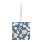 zeeschelpenpatroon kubus ornament (Rechts)