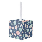 zeeschelpenpatroon kubus ornament (Achter hoekig)