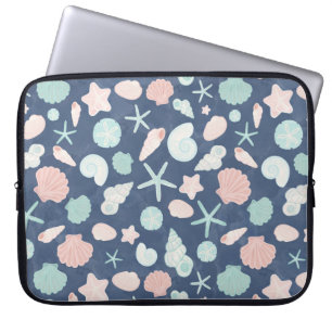 zeeschelpenpatroon laptop sleeve