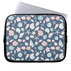 zeeschelpenpatroon laptop sleeve