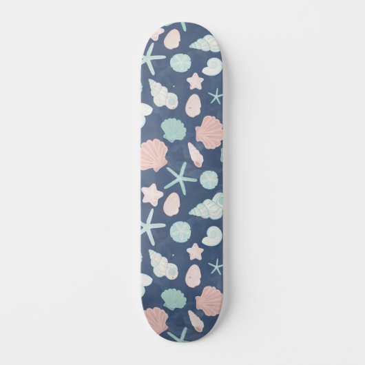 zeeschelpenpatroon skateboard (Voorkant)