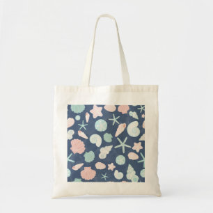 zeeschelpenpatroon tote bag