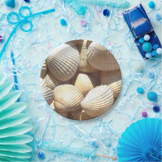 Zeeschelzucht, zomerstrand picknick, papieren Bord (Feest)