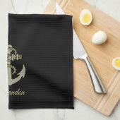 Zeeschepanker met zilver en gouden toon, vacht b theedoek (Quarter Fold)