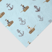  zeeschepen en ankers tissuepapier (Detail)