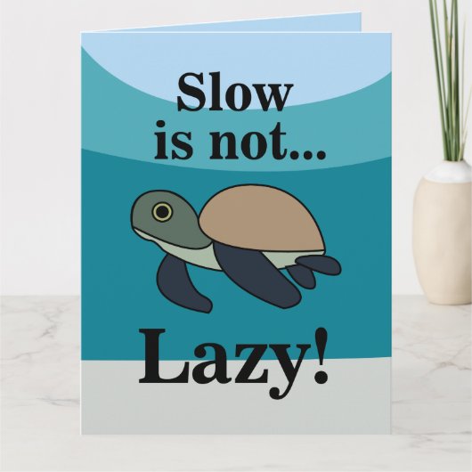 Zeeschildpad Grappig Kaart (Voorkant)