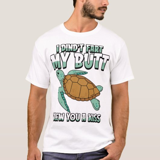 Zeeschildpad Humoristisch T-shirt (Voorkant)